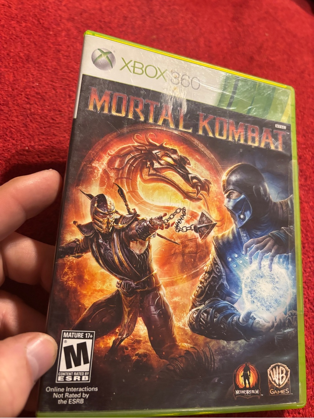 XBOX 360 Mortal Kombat Video Game - Green Case manual included
